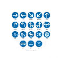 Signaletique.biz France - panneaux signaux d'obligation - type b (B21P) - B27A - Diamètre 650 mm
