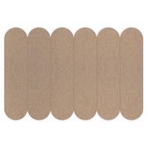 Pannelli acustici a parete Ovale - 30x120cm - Beige - 6 pezzi