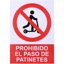 Pannello adesivo 'prohibidoadesione con patinete' 21x30cm Normaluz