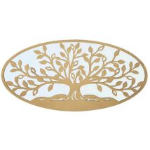Decorazione Parete Albero della Vita Specchiato cm 120X2X60 - vita mirror