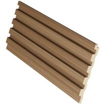 Vente-unique - Pannello da parete 3D Set da 3,71m² Colore Legno naturale - Lotto di 8 pezzi - tatiana