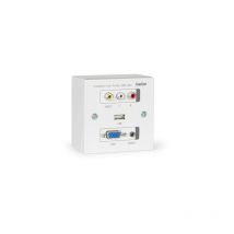 Pannello di collegamento Fonestar con ingressi VGA, AV, RCA, JACK, USB, 86 x 86 x 52 mm