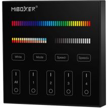 Pannello di controllo touch rgb + cct - 4 zone - Nero - MiLight