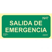 Segnale di evacuazione uscita di emergenza (pvc 1 mm) classe a 30x15 cm