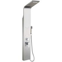 Pannello Doccia Acciaio Inox,con Doccetta,pannello Colonna Doccia Multifunzione Idromassaggio,per Bagno