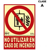 Cartello estinzione 'divieto di utilizzo in caso di incendio' classe a (pvc 1mm) 21x30cm