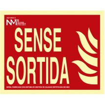 Normaluz - Pannello estinto 'sense sortida' classe b (pvc 0.7mm) 30x15cm