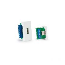 Pannello Fonestar WP-32U usb a femmina, 1/2 pannello di collegamento, dimensioni 22,5 x 45 x 33,3 mm