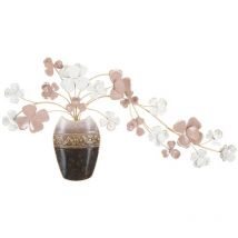 Decorazione Parete Ferro Foglia cm 91,4X6,4X57 - vase new
