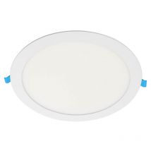 Pannello led incasso rotondo slim plafoniera 6 watt cct tre colorazione di luce fredda calda naturale selezionabile