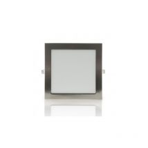 Pannello led quadrato acciaio nickel slim 24w ip20 incasso faro faretto Downlight naturale 4500k