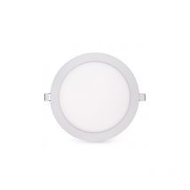 Pannello led rotondo slim 12w ip20 incasso faro completo driver bianco Downlight calda 3000k