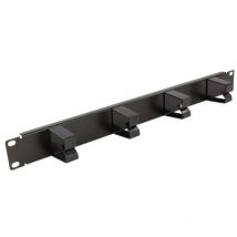 Pannello passacavi Item rack 19' anelli altezza 80 mm 1 unità nero 20327N