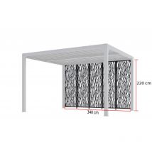 4 Pannelli Moucharabieh in Acciaio per Lato 3,6m per Pergola per 3630