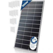 Scsports - Pannello Solare Monocristallino - Fotovoltaico, Silicio, 150 w, per Batterie da 12V, Set di 3 - Modulo Solare per Giardino, Tetto,