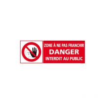 Panneu de signalisation danger (D0916) - Plastique pvc 1,5 mm - 980 x 350 mm