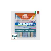 Panno arcobaleno 45x50cm – 100% cotone super assorbente – Pulizia superfici delicate – La Briantina