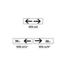 Panonceaux routiers - type M3b (M3bex6galva) - M3b ex7a - 350 x 150 mm
