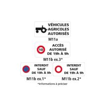 Panonceaux - Type M11(M11agalva) - M11b ex.3 - 350 x 150 mm
