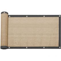 Mobili Rebecca - Pantalla Cortavientos Rebecca Mobili Celtis 200x1000 Polietileno Hdpe Aluminio Beige Negro