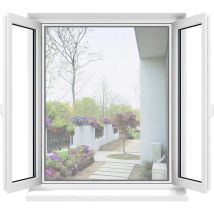 Ahlsen Mosquitera Universal Transparente Para Ventana/red Lavable Mosquitera Ajustable Diy Tamaño Máximo De Ventana 130x150cm (1 Pieza, Blanco)