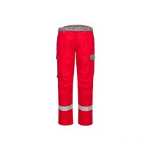 Portwest - Pantalón bicolor Bizflame Ultra de alta visibilidad Soldadura Regular FR06 40 pulgadas Rojo