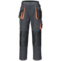 Pantalon pour hommes taille 48 gris foncé/noir/orange 65 % pes / 35 % coton