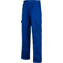 Pantalón Recto De Algodón Ligero Y Cintura Elástica Workteam B1456 46 Azulina