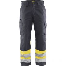 Pantalon de travail haute visibilité 1564 - Gris moyen/Jaune fluo xs - FR(38) - SE(C44) - Standards