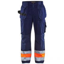 Pantalon de travail haute visibilité artisan 152918 - Marine/Orange fluo M - FR(44) - SE(C50) - Courtes