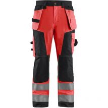 Pantalon de travail haute visibilité artisan 1568 - Rouge fluo/Gris anthracite xl - FR(50) - SE(C56) - Standards