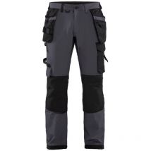Pantalon de travail artisan stretch 4D 1522 - Gris noir/Noir xl - FR(50) - SE(C56) - Courtes