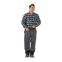 Pantalon à ceinture de soudage Weld Shield taille 48 gris/noir 84 % coton / 15 % pes / 1 % fibre de car