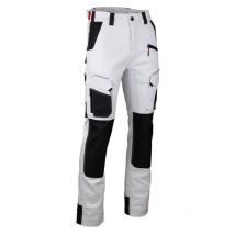 Pantalon Cellule stretch bicolore avec poches genouillères - Blanc/Gris nuit - T.42 LMA 1870-42