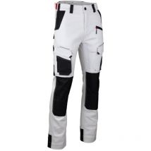 Pantalón bicolor elástico Cellule con bolsillos en las rodillas - Blanco/gris noche - S.42 LMA 1870-42