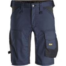 snickers workwear-61439504056-pantalones cortos elásticos allroundwork azul marino-negro talla 56