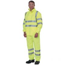 Pantalon de pluie de signalisation taille l jaune 100 % pes
