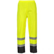 Pantalon de pluie Hi-Vis bicolore couleur : Jaune/Noir taille 6XL - PORTWEST