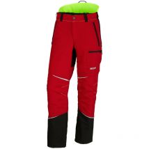 Pantalon de protection anti-coupures KOX Mistral 3.0 rouge/jaune, taille 28
