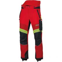 Pantalon de protection anti-coupures X-treme Breeze de PSS rouge/jaune, taille eu 50 / fr 44