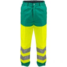 Pantalon de sécurité et travail haute visibilité jaune fluo EN 471 Taille - 44-46