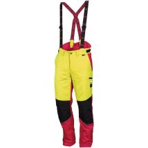 Pantalon de sécurité forestière confort taille 48 jaune néon/rouge 60 % PES / 40 % coton LEIPOLD+DöhLE