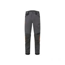 Portwest - Pantalón de servicio elástico EV4 color negro Regular EV441 28 pulgadas Gris metálico