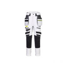 Portwest - Pantalón de trabajo con tejido de altas prestaciones con rodilleras DX4 DX452 36 pulgadas Blanco