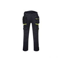Pantalón de trabajo con tejido de altas prestaciones con rodilleras DX4 PORTWEST DX452 26 pulgadas Negro