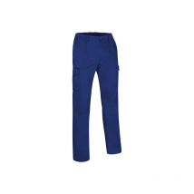 Valento - Pantalón de trabajo multibolsillos semi ajustados en colores neutros, de tejido sarga resistente monterrey 40 Azulina