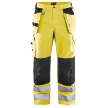 Pantalon de travail aéré haute visibilité stretch 1565 - Jaune fluo/Noir l - FR(46) - SE(C52) - Standards