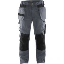 Pantalon de travail artisan sans poches flottantes 1555 - Gris clair/Noir 3XL - FR(56) - SE(C62) - Standards