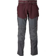 MASCOT Pantalones de trabajo a medida con bolsillos para rodilleras - 22479-230-Bordeaux-82-45