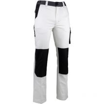 Pantalon de travail vaisseau multipoches blanc/gris T38 LMA lebeurre - 1850-T38